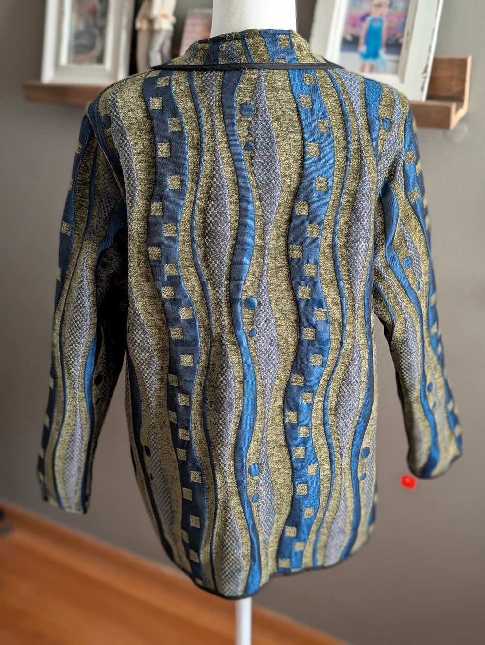 I-Reversibles XL NWT Art to Wear Abstract Woven Reversible Jacket Boho - Picture 3 of 7